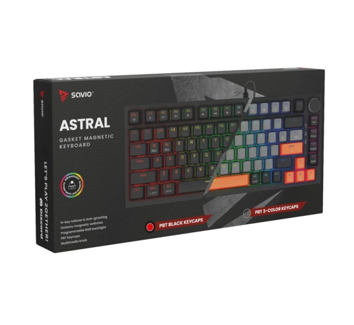 MAGNETICKÁ KLÁVESNICA SAVIO ASTRAL BLACK OUTEMU WHITE JADE RGB MAGNETICKÁ KLÁVESNICA SAVIO ASTRAL BLACK OUTEMU WHITE JADE RGB
