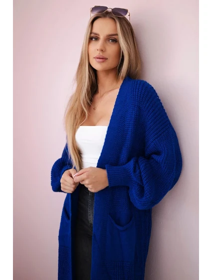 Sveter dlhý sveter chrpová modrá