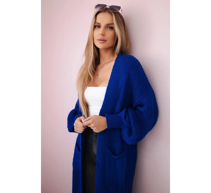 Sveter dlhý sveter chrpová modrá