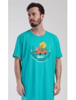 Pánska nočná košeľa Adventure s krátkym rukávom