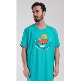 Pánska nočná košeľa Adventure s krátkym rukávom