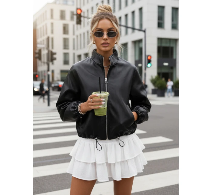 Kurtka damska skórzana czarna model 22011529 - FashionStreet