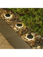 SOLÁRNE DISKOVÉ LAMPY PRE MONTÁŽ NA ZEM ALEBO NA STENU 2KS