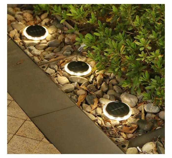 SOLÁRNE DISKOVÉ LAMPY PRE MONTÁŽ NA ZEM ALEBO NA STENU 2KS