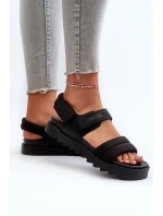 Sandały Damskie Na Platformie Big Star NN274750 Czarne