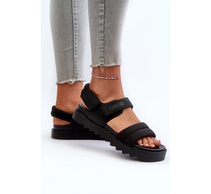 Sandały Damskie Na Platformie Big Star NN274750 Czarne