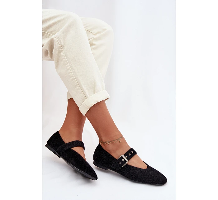 Dámské baleríny s páskem Černé Pamira Dámské baleríny s páskem Černé Pamira