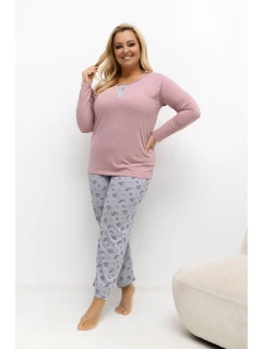 ~Plus Size Pyžamo model 221196 Forever Pink