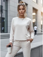 MILIAN dámská tepláková souprava světle béžová Dstreet model 21967792 - FashionStreet
