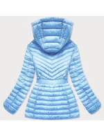 Světle modrá vypasovaná dámská bunda model 17182475 - LHD Světle modrá vypasovaná dámská bunda model 17182475 - LHD