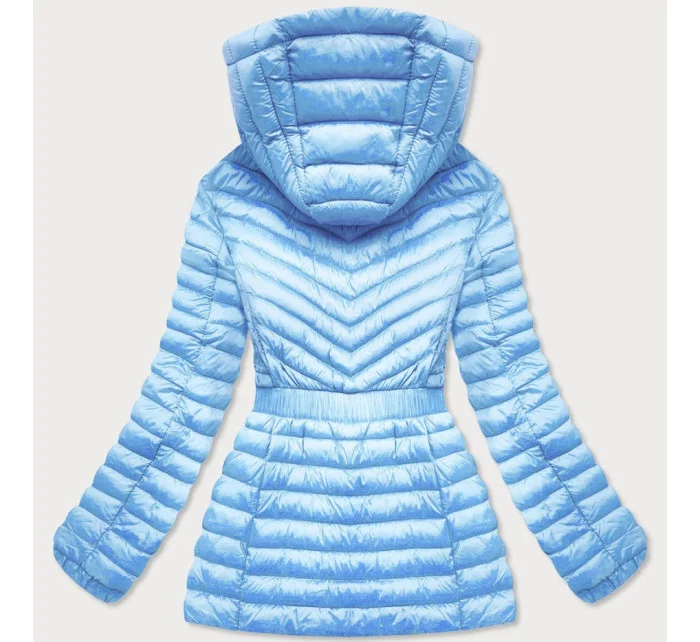Světle modrá vypasovaná dámská bunda model 17182475 - LHD Světle modrá vypasovaná dámská bunda model 17182475 - LHD