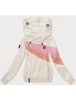 Béžová dámská mikina s kapucí model 20102156 - 6&8 Fashion