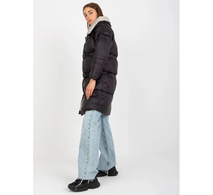 Černá zimní bunda s rukávy model 21247747 - Factory Price