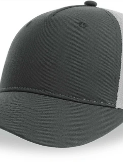 Atlantis Headwear Zion 5-panelová truckerová čiapka 33.0120 tmavošedá/biela