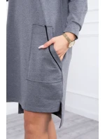 model 18747744 grafitové šaty - K-Fashion