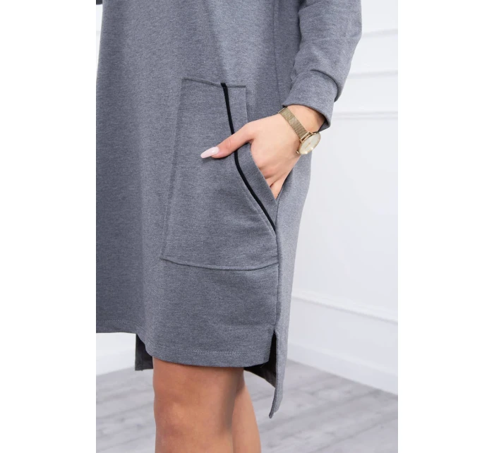 model 18747744 grafitové šaty - K-Fashion