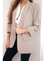 Bunda s klopami elegantná tmavobéžová