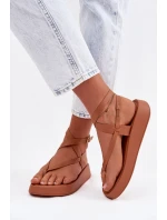 Dámské sandály na platformě Camel model 22038420 - Boto