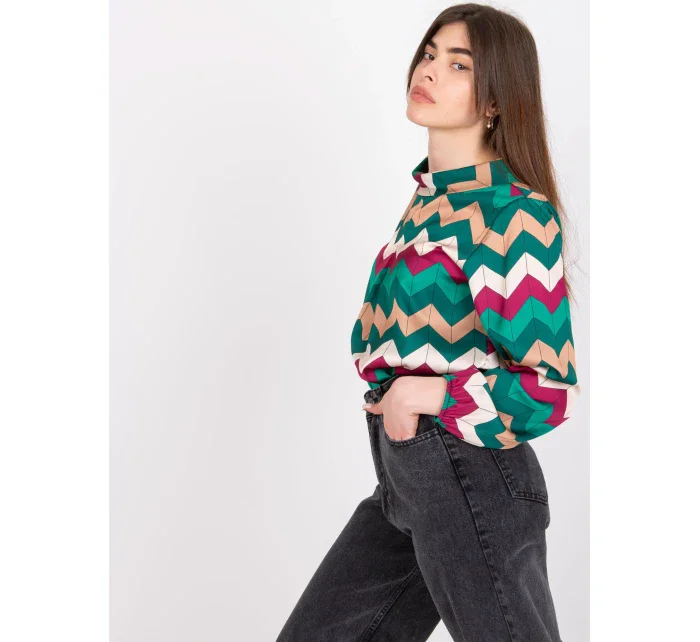 Blúzka DHJ BZ 12311.49P tmavo zelená