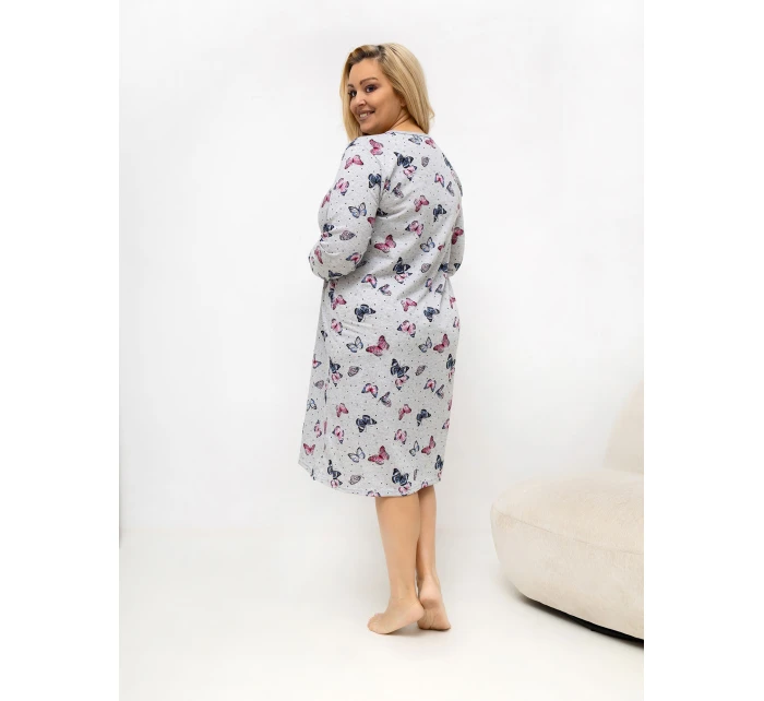 DU KN nočná košeľa FP 601.85 sivá