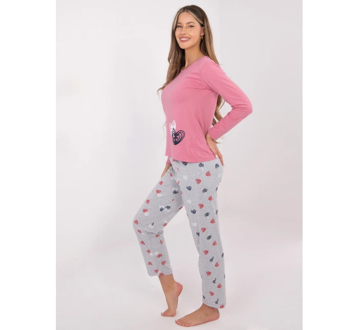 Piżama DU PI FP model 21800498 różowy - FPrice Piżama DU PI FP model 21800498 różowy - FPrice