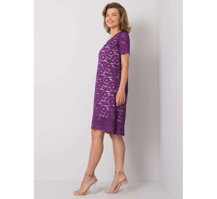 Šaty LK SK 506732.39P tmavo fialová