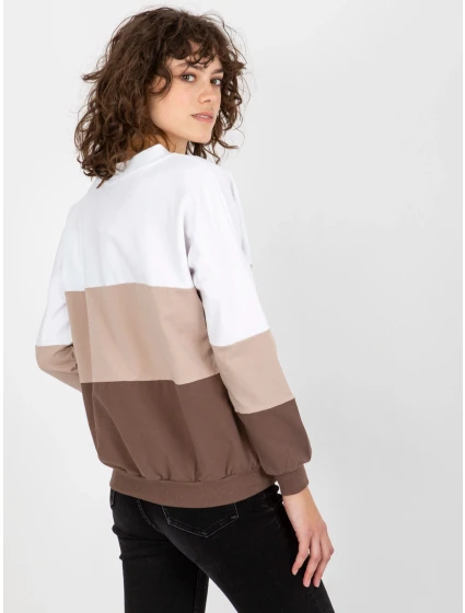 Mikina RV BL 8328.65P bielo-hnedá