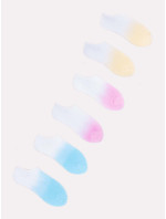 Yoclub Dievčenské členkové bavlnené ponožky Tie Dye 3-Pack SKS-0090U-0000 Multicolour