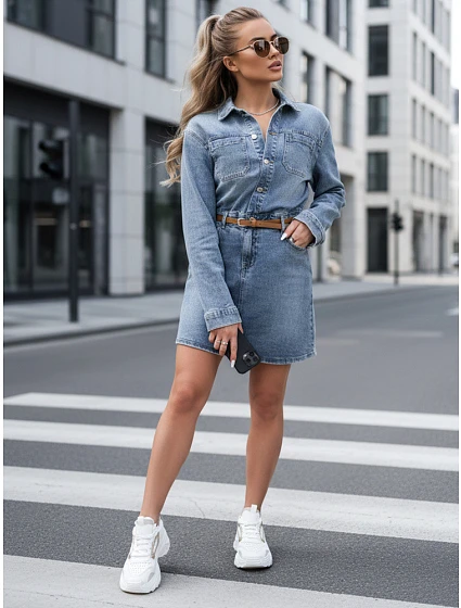 Dámské mini šaty Jeans modrá Fashion Street model 22022615 - FashionStreet Dámské mini šaty Jeans modrá Fashion Street model 22022615 - FashionStreet