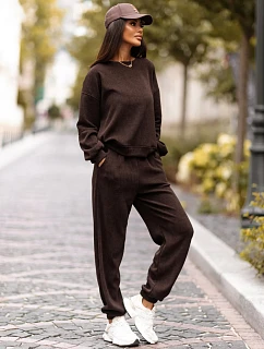 Dámska súprava z čokoládovo hnedého manšestru FashionStreet AY1215