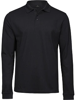 TJ Pánské elastické piqué polo s dl. rukávem 18. black model 22497396 - Tee Jays