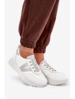 Buty Sportowe Damskie Na Platformie Vinceza 58510 Białe