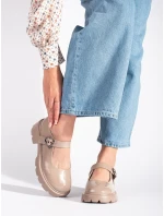 Originálne dámske hnedé mokasíny na platforme Originálne dámske hnedé mokasíny na platforme