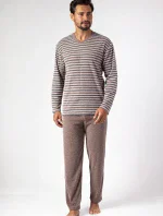 Pánske pyžamo Regina 450 froté dlhé/r M-XL