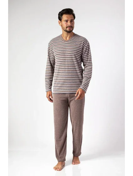 Pánské pyžamo Regina 450 dł/r M-XL froté Pánské pyžamo Regina 450 dł/r M-XL froté