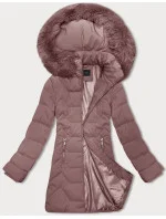 Růžová dámská bunda s kapucí model 21247074 - J.STYLE