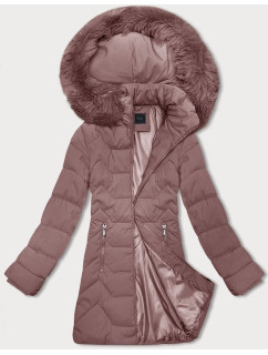 Ružová dámska bunda s kapucňou J Style (16M9121-51)