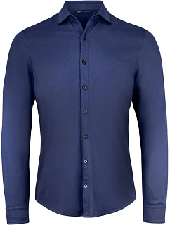 Cutter & Buck Advantage Shirt Men – košeľa s dlhým rukávom z piqué 68.2410 tmavomodrá