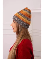 Čiapka s fleecom Patrycja K254 oranžová+čierna