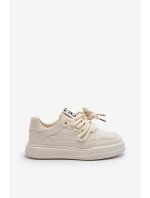 Dámské tenisky z ekokůže béžové model 21648813 - Boto Dámské tenisky z ekokůže béžové model 21648813 - Boto