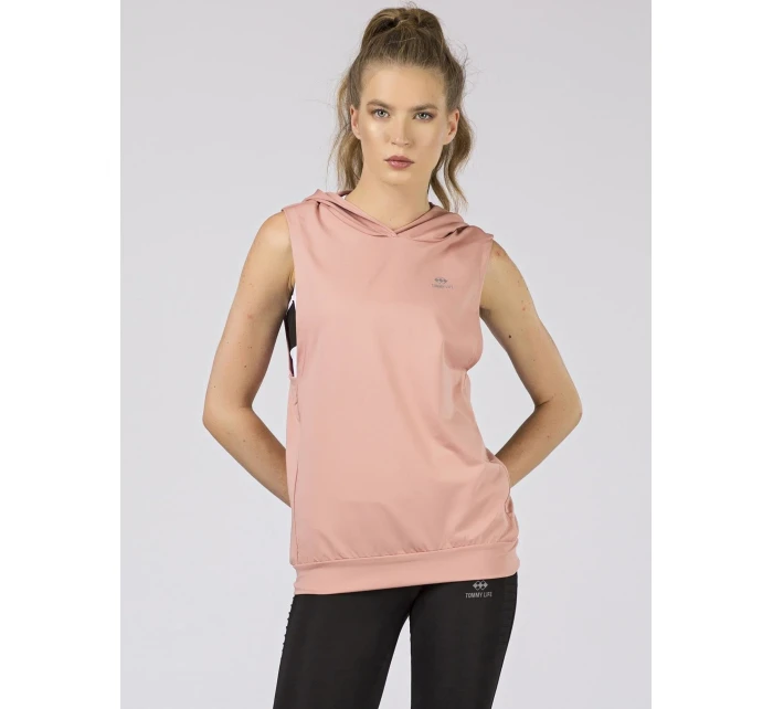 Dámska mikina 298 BZ TL 97106.32 tmavo ružová