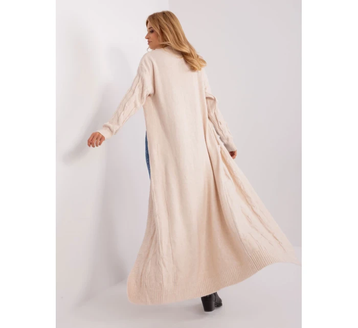 Kardigan AT SW model 18900693 jasny beżowy - FPrice Kardigan AT SW model 18900693 jasny beżowy - FPrice