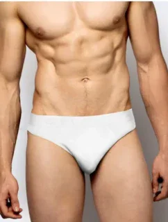 Pánské bambusové slipy ATLANTIC Sport 2Pack - bílé