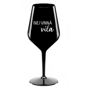 (NE)VINNÁ VÍLA - černá nerozbitná sklenice na víno 470 ml (NE)VINNÁ VÍLA - černá nerozbitná sklenice na víno 470 ml