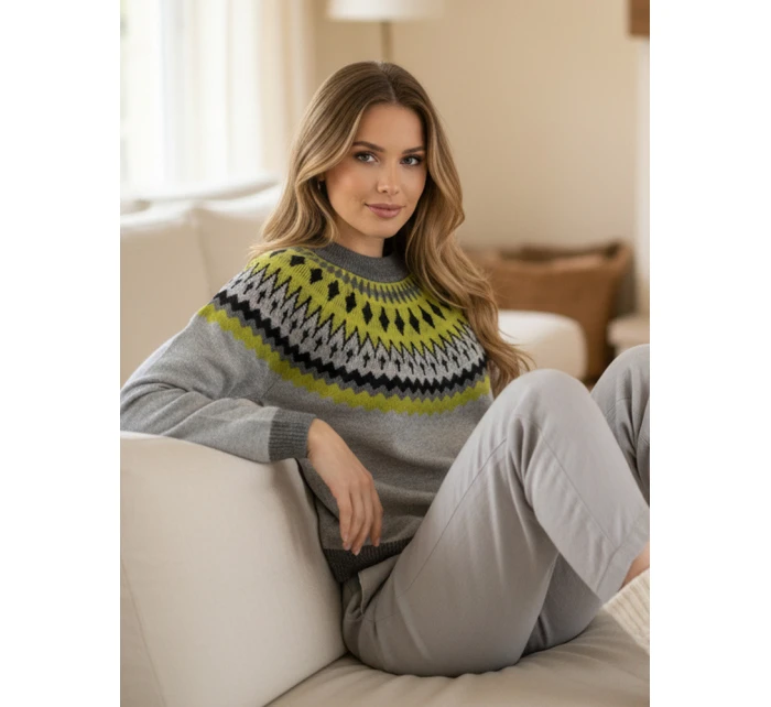 Dámsky sveter RUBY GLOW grey FashionStreet MY2376