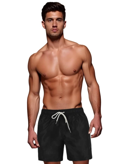 Pánske čierne šortky FashionStreet SX2530 Pánske čierne šortky FashionStreet SX2530