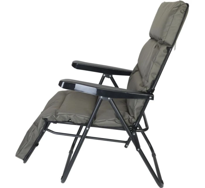 Záhradné kreslo s podnožkou 57x83x106 cm sivo-zelené Záhradné kreslo s podnožkou 57x83x106 cm sivo-zelené