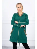 Halenka s ozdobnou stuhou tmavě zelená Halenka s ozdobnou stuhou tmavě zelená