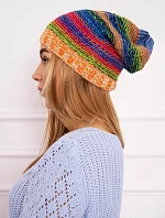 Krystyna fleecová čiapka K207 nevädza + oranžová