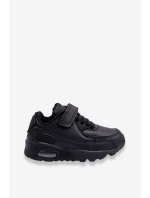 Dziecięce Skórzane Buty Sportowe Na Platformie Czarne Lori